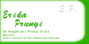 erika prunyi business card